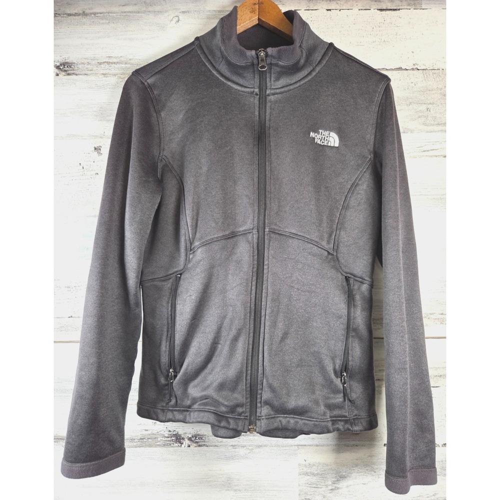 The North Face Full Zip Jacket Women's Size Medium Gray Fleece Lined Lightweight
